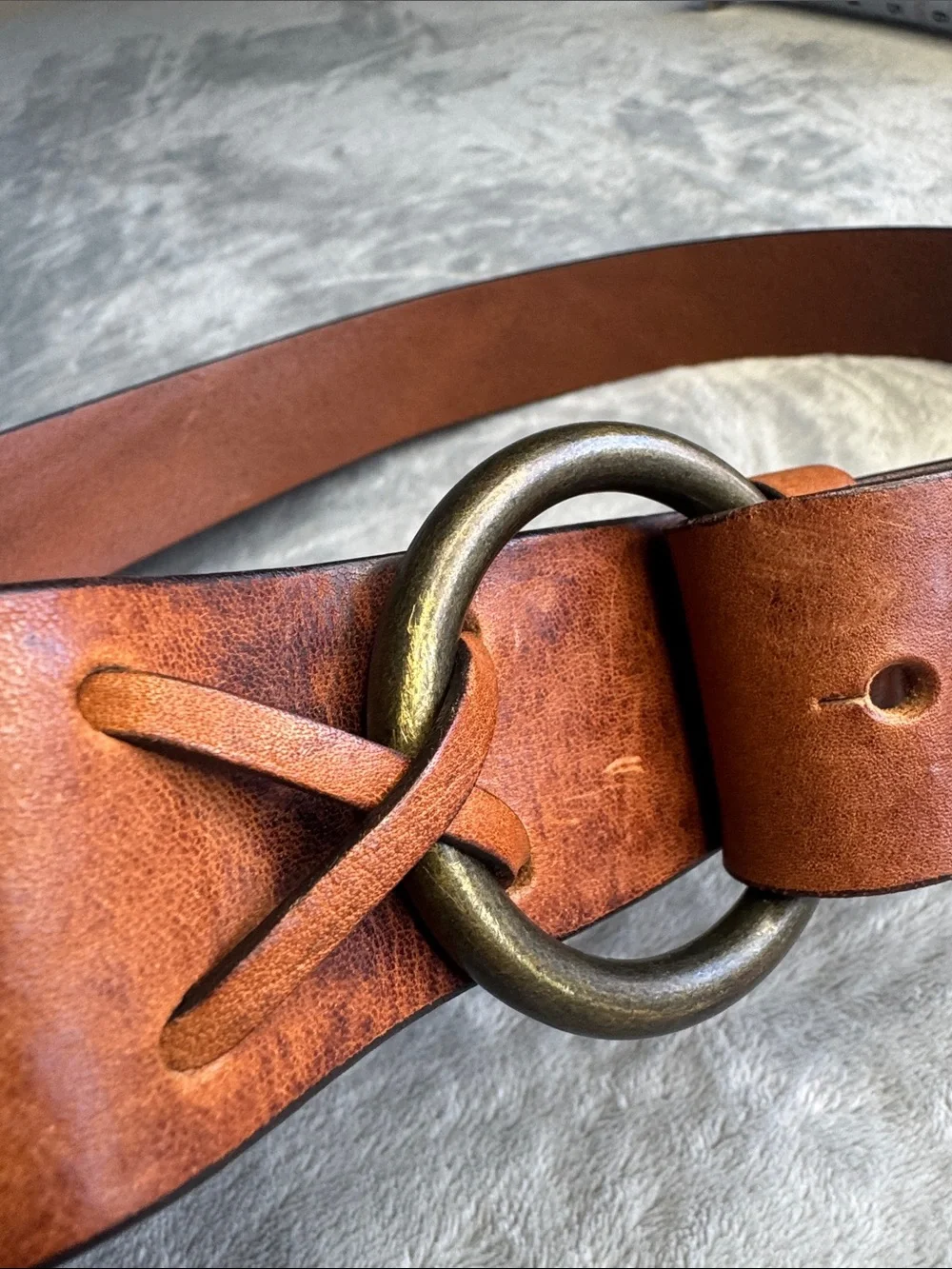 Sundance Rylee Leather Belt Brown Size Medium